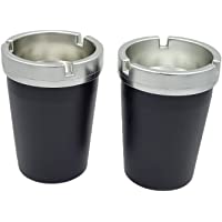 Cenicero Coche Apagado Rapido Antiolores Antihumo Con Tapa Aluminio Pack 2 | Absorbe Humo Original Posavasos Papelera